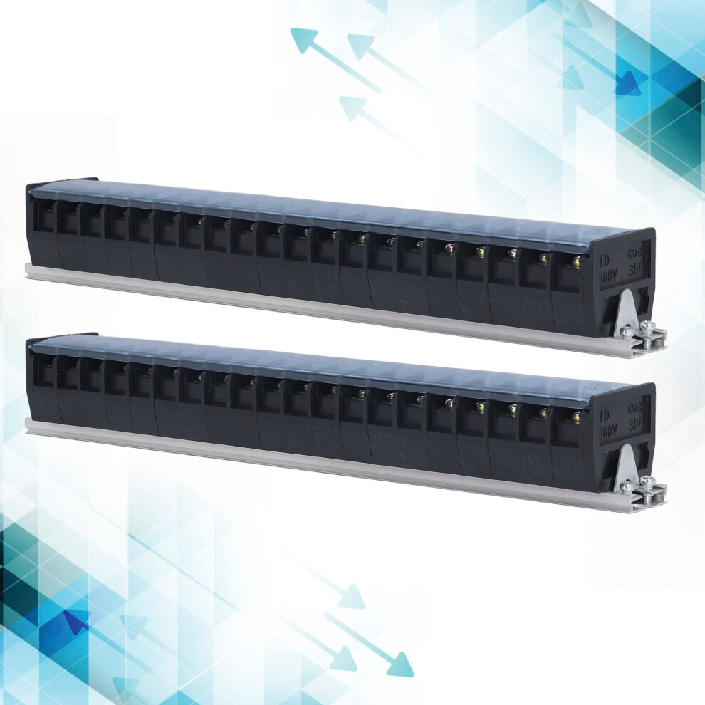 20 Position Dual Row Terminal Block 30A 660V With Insulating Cover 4271374317469