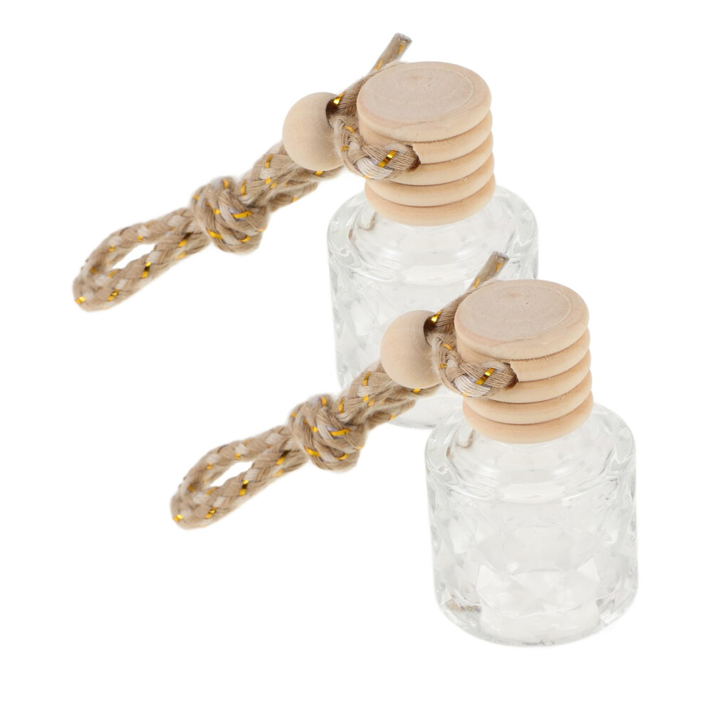 Hanging Glass Car Aromatherapy Diffuser Bottles Refillable Empty Perfume Vials 9347817209761
