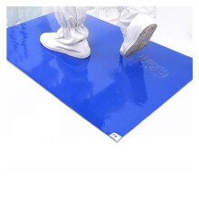 Adhesive Mats for Dirt Capture, Stickiness for Cleanrooms, Warehouses, Labs, and Homes, Case of 1 with 30 Sheets 45x90cm/17.7x35.4in Blue Ref: 5498