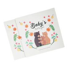 Newborn Memory Album Milestone Tracker Handprint Keepsake First Year Photo Journal Little Bear