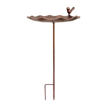 Bain d'oiseaux en métal pour décoration de jardin, bol d'eau en