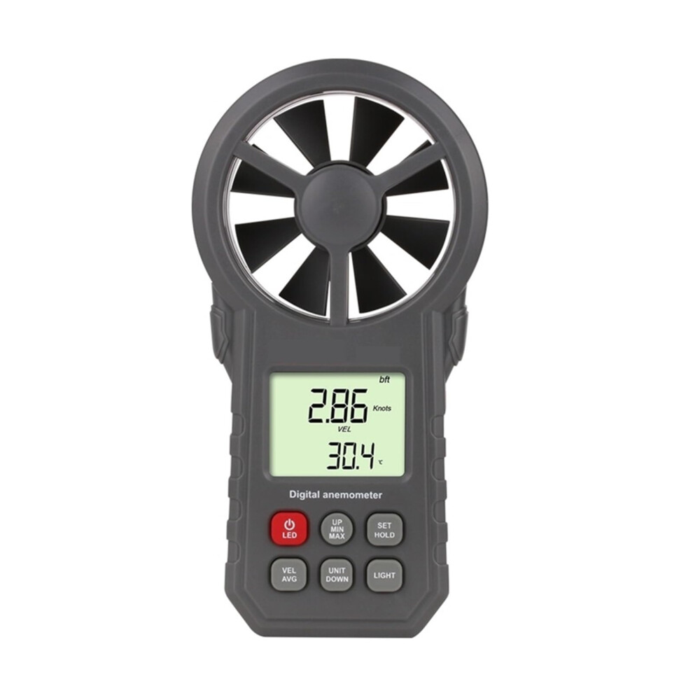 Anemometer Wind Speed Air Velocity Temp Gauge Meter Portable Digital Anemometer Thermometer Wind Cold Indicator Led Backlight Easy To Use Ref: 3243 9382693894953