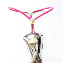 BDSM Chastity Belt for Men Stainless Steel Silicone Cage, Pink, Size 8090 cm, Invisible Underwear, Men's Penis Cage