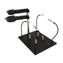Hot Air Rework Station Holder with Adjustable Height and Rotary Clamp, Heavy Duty Metal Base