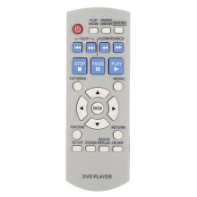 Telecomando di ricambio compatibile con i modelli DVD. Non è necessaria alcuna programmazione o abbinamento. Telecomando universale. ABS di alta