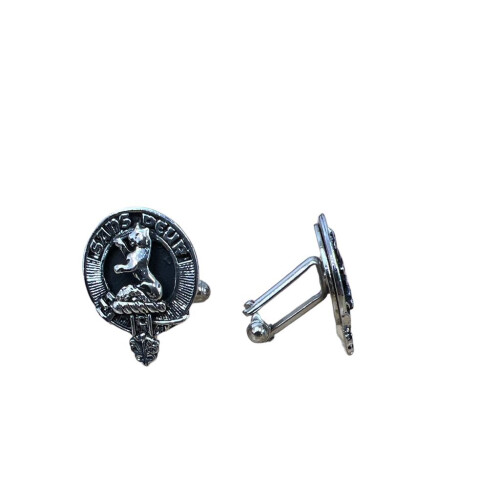 Sutherland Clan Crest Pewter T-Bar Cufflinks