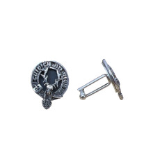 MacKenzie Seaforth Highlanders Clan Crest Pewter T-Bar Cufflinks