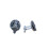 MacKenzie Clan Crest Pewter T-Bar Cufflinks 1