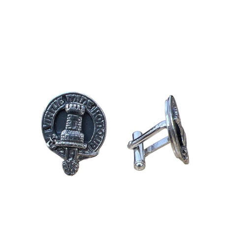 MacLean Clan Crest Pewter T-Bar Cufflinks