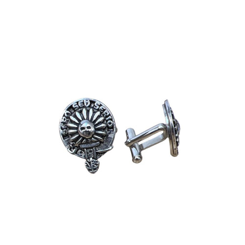 Kerr Clan Crest Pewter T-Bar Cufflinks
