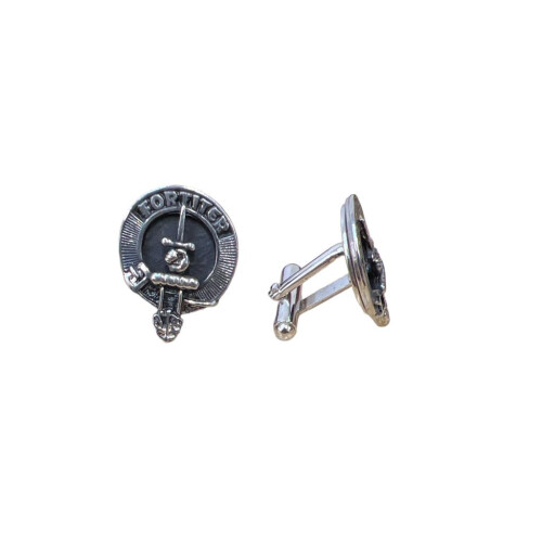 MacAlister Clan Crest Pewter T-Bar Cufflinks