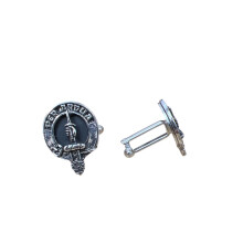 MacIntyre Clan Crest Pewter T-Bar Cufflinks