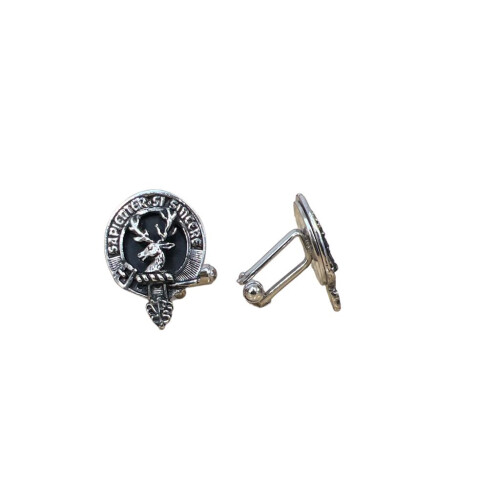 Davidson Clan Crest Pewter T-Bar Cufflinks