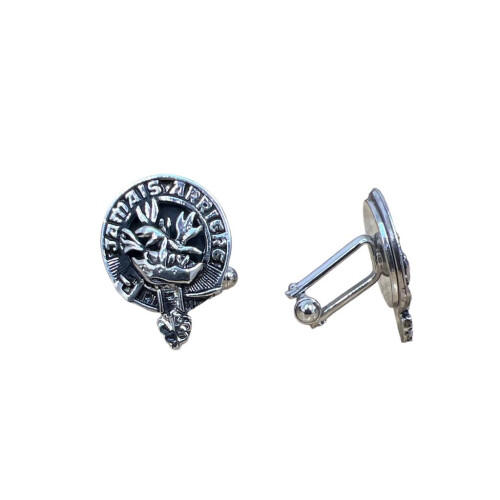 Douglas Clan Crest Pewter T-Bar Cufflinks