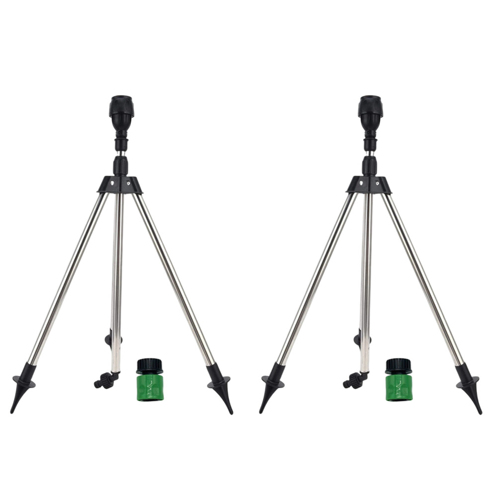 2Pcs Rotating Tripod Sprinkler 360 Degree Automatic Rotating 7627000923431