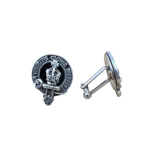 Robertson Clan Crest Pewter T-Bar Cufflinks