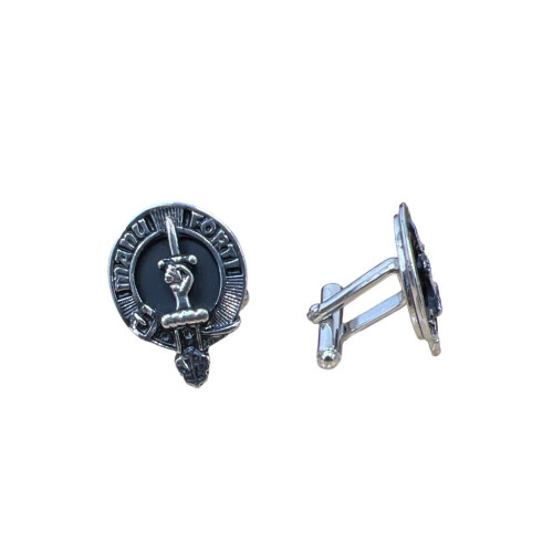 MacKay Clan Crest Pewter T-Bar Cufflinks