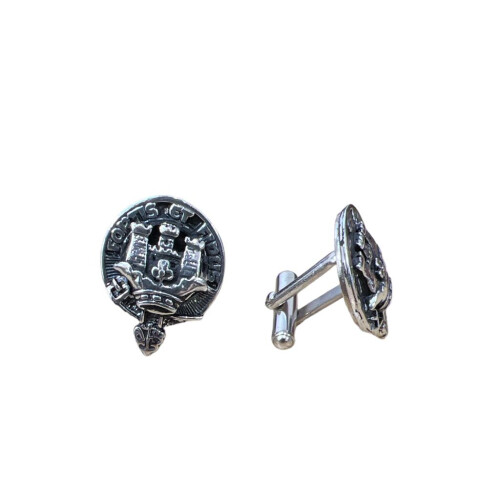 MacLachlan Clan Crest Pewter T-Bar Cufflinks