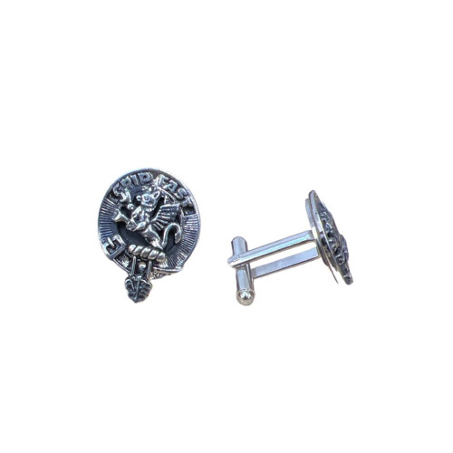 Leslie Clan Crest Pewter T-Bar Cufflinks