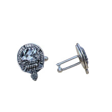 MacKinnon Clan Crest Pewter T-Bar Cufflinks