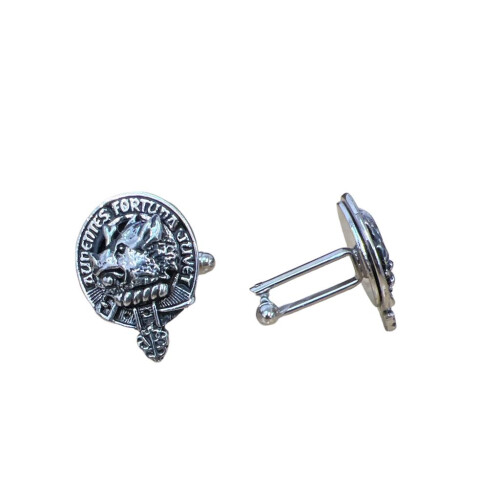 MacKinnon Clan Crest Pewter T-Bar Cufflinks