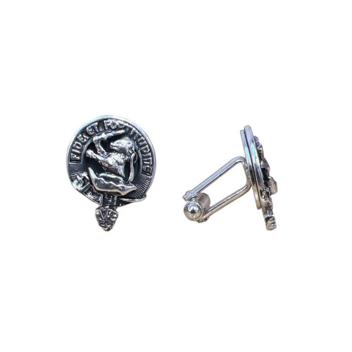 Farquharson Clan Crest Pewter T-Bar Cufflinks