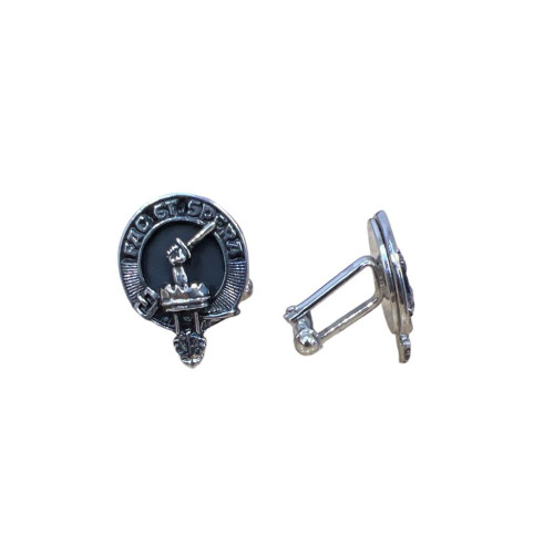 Matheson Clan Crest Pewter T-Bar Cufflinks