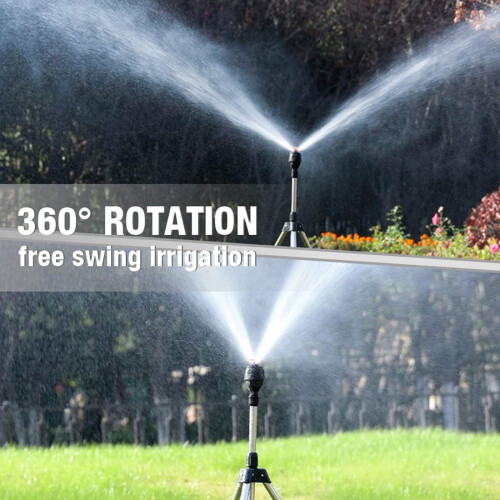 2Pcs Rotating Tripod Sprinkler 360 Degree Automatic Rotating 1