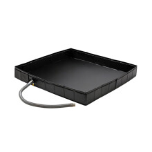 Portable Shower Pan Foldable Camping Shower Base with Drain Hose