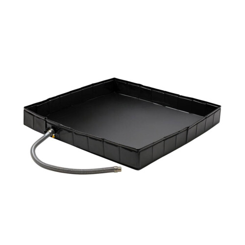 Portable Shower Pan Foldable Camping Shower Base with Drain Hose