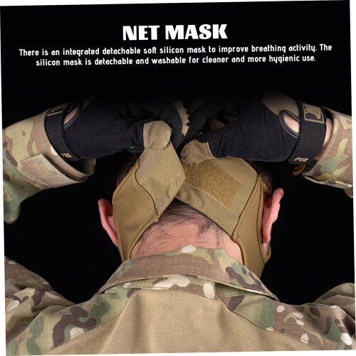 Face Mask Breathable Half Face Mask With Silicone Insert Foldable Shield For Shooting 1
