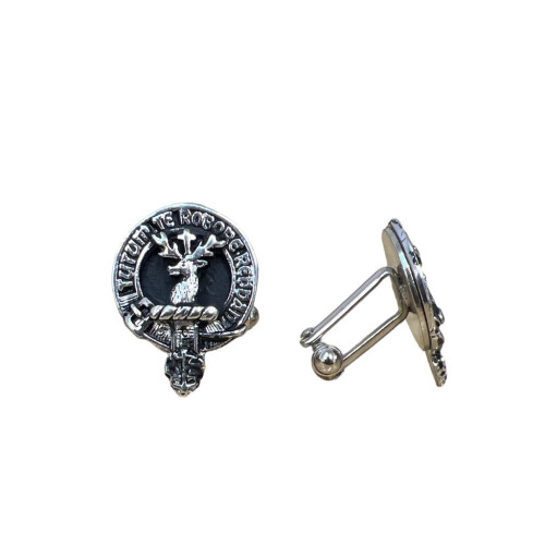 Crawford Clan Crest Pewter T-Bar Cufflinks