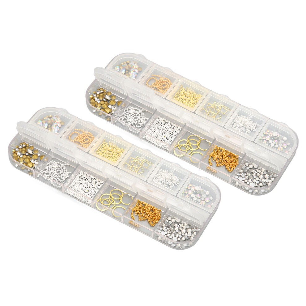 Portable Rhinestone Nail Chains - Elegant Decor for Nail Salons & SPA