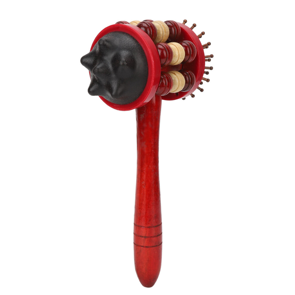Manual Massage Hammer for Stress Relief and Sleep Aid, Plastic & Beech Wood