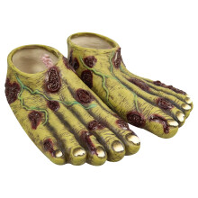 Zombie Latex Feet Adult Pair Ghoulish Flesh Style for Halloween Cosplay One Size