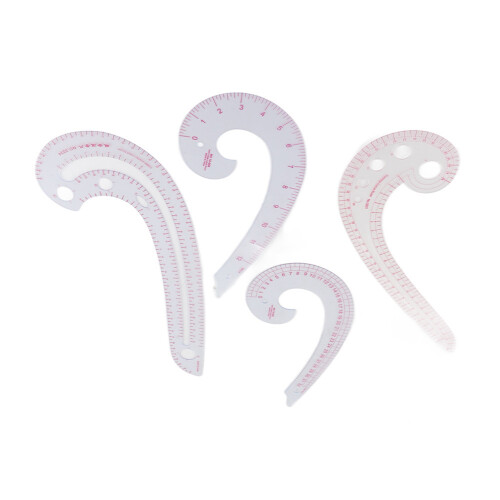 Plastic Sewing Tools Metric Shaped Ruler Sew French Curve Ruler Clear Sewing Ruler For Pattern Making Ruler Multi Function Ruler Fashion Design Tool 1