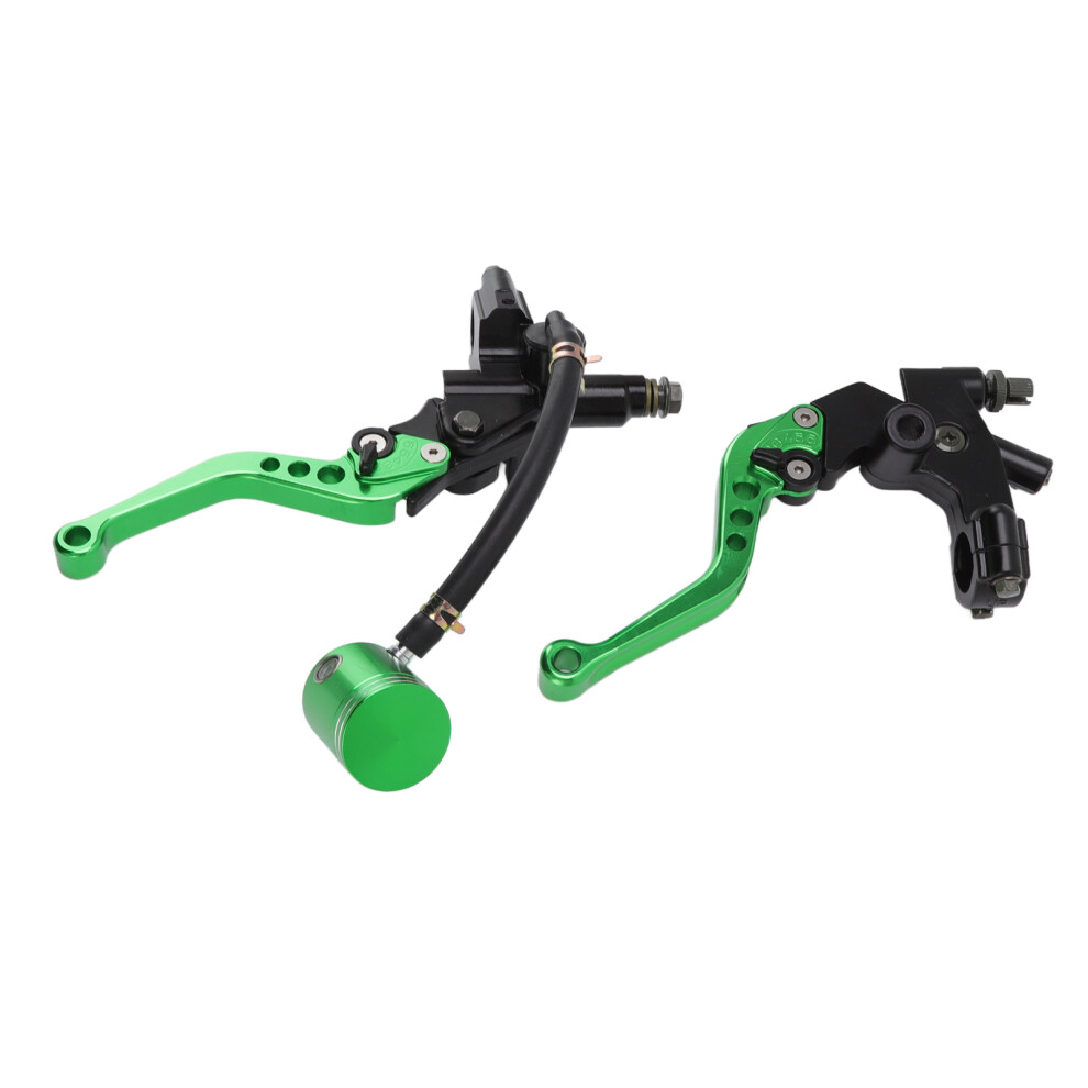 Universal Aluminum Brake Clutch Levers For 22Mm Motorcycle Handlebars Green 8411374326177
