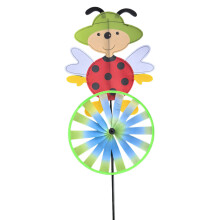 Whirling Garden Stake Decoration With Scarecrow Design-Green