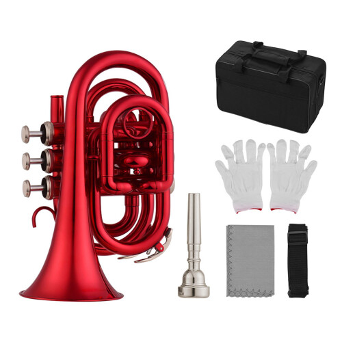 Mini-Taschentrompete Bb Flaches Blasinstrument aus 1