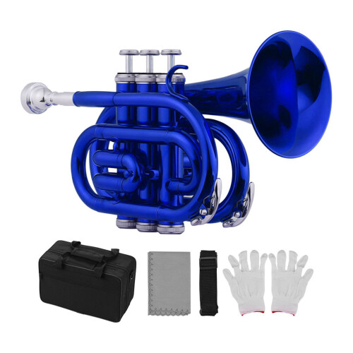 Mini-Taschentrompete Bb Flaches Blasinstrument aus 2