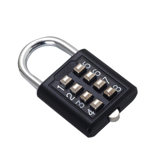 Gym Padlock with Code, Small Combination Lock 8/10 Digits, Students Toolbox Button Combination Security Padlock, Practical Gift