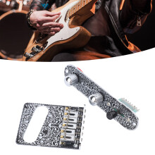 Gravierte Zinklegierung E-Gitarren-Brückensteuerplatine Satz für TL Silber