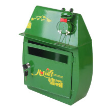 Artistic Frogs Motifs Iron Wall Mailbox Heavy Type-Green