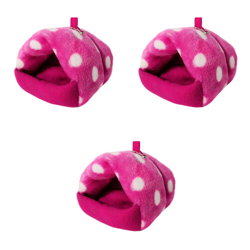 3Pièces Lit Rose Pour Hamster 2