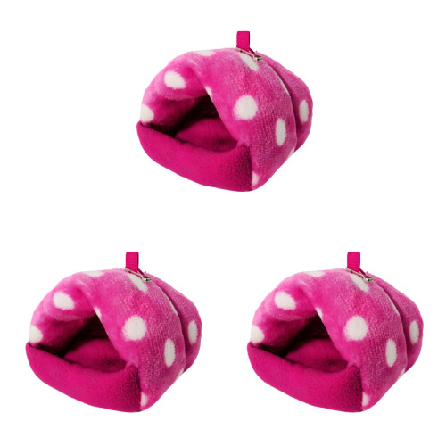 3Pièces Lit Rose Pour Hamster 1