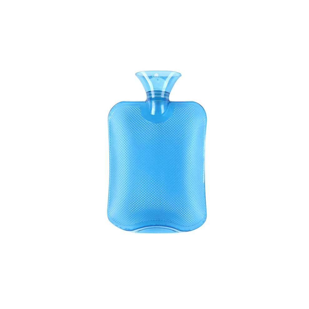 Blue 2000Ml Explosionproof Hot Water Bottle With Protective Cover And Removable Water Bag For Winter Heat Preservation