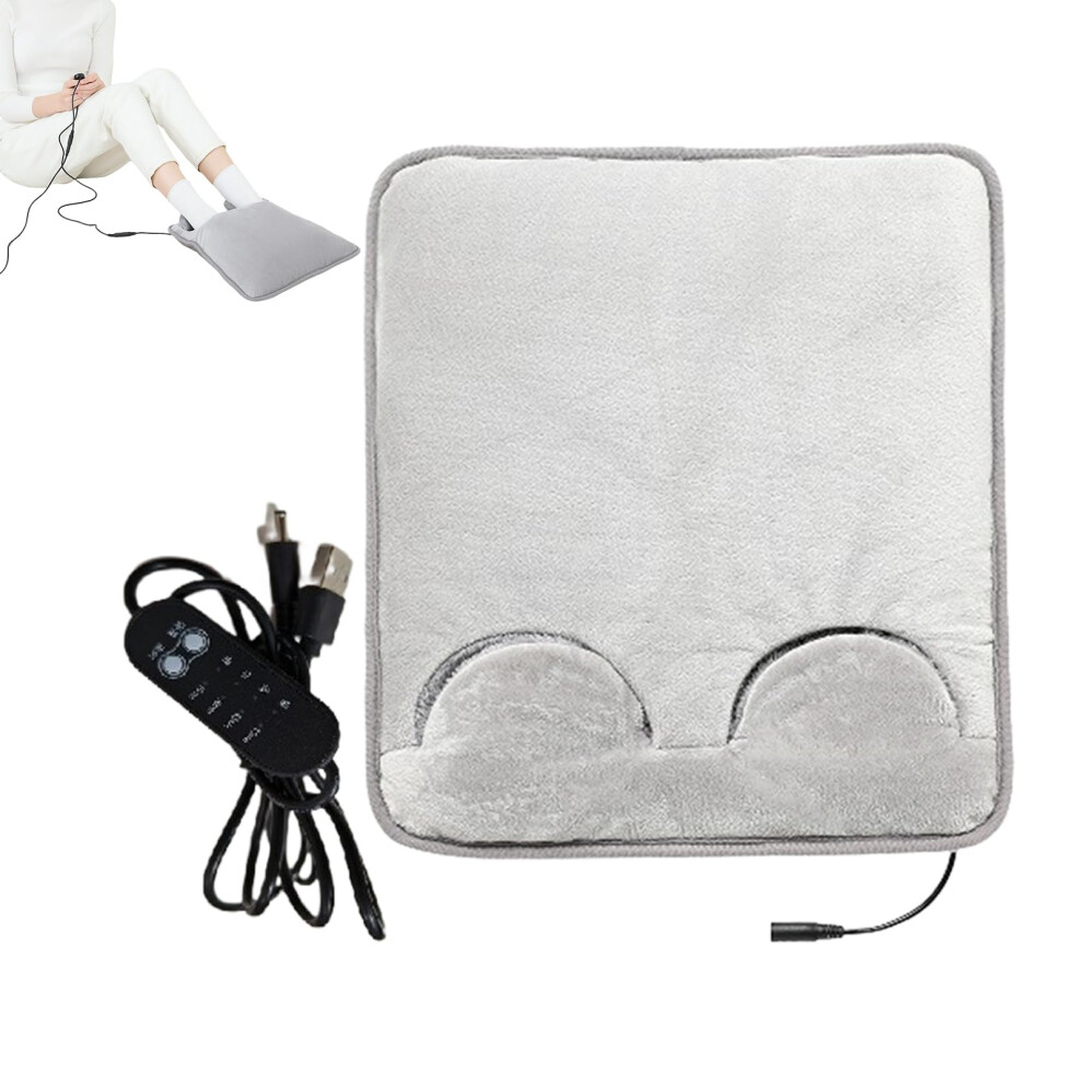 Foot Heating Pad USB Powered Winter Fast Heating Auto Shut Off Foot Warmer For Feet Ash