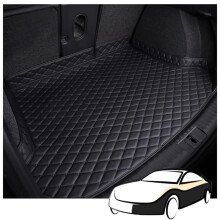 Car Leather Boot Mats For BMW X3 (G45) , Tailored Trunk Cargo Tray Liners AntiScratch Protector, Black