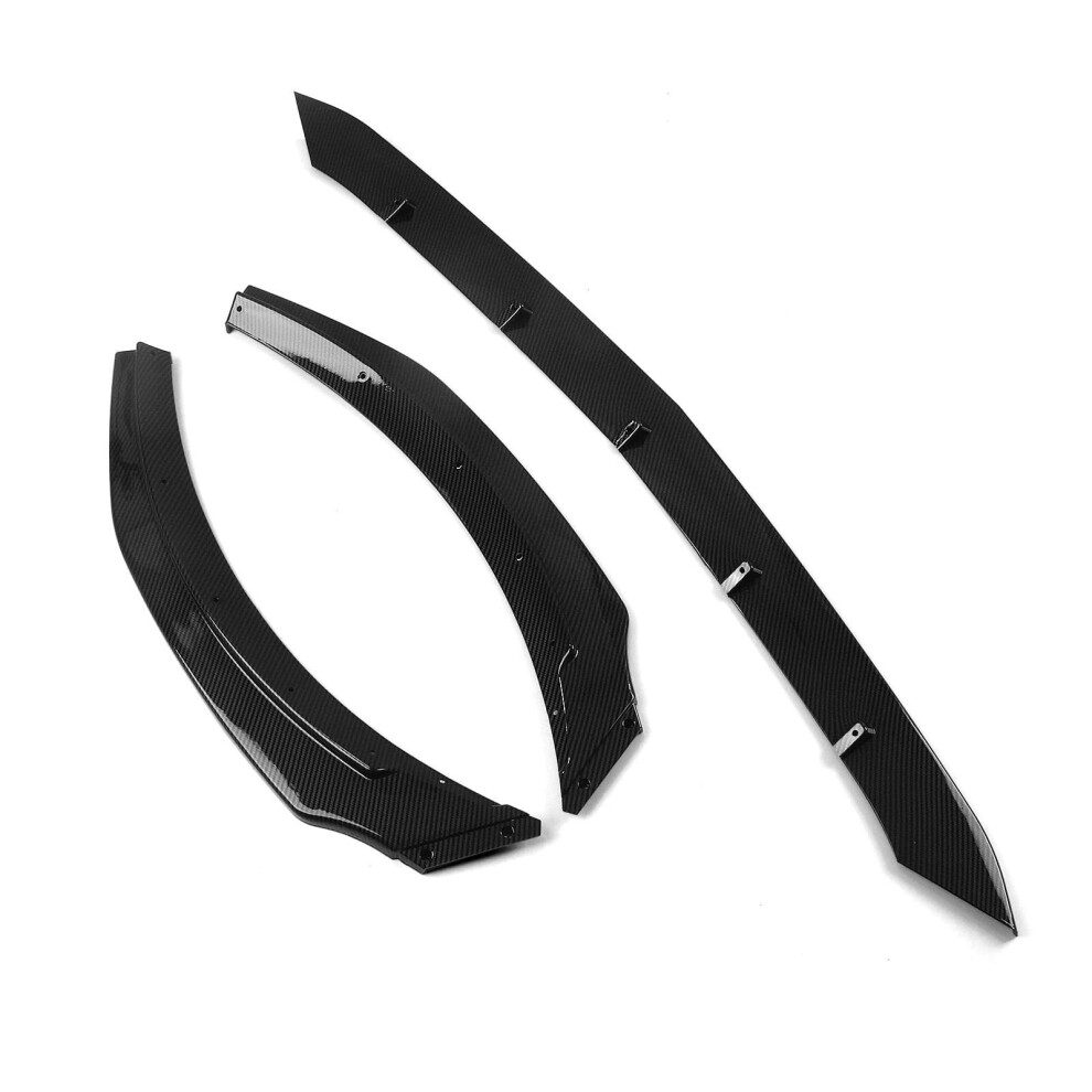 Front Spoiler Lip For Benz Cla Class W117 C117 2017 2018 2019 (Carbon Fiber Look) 9382693899064