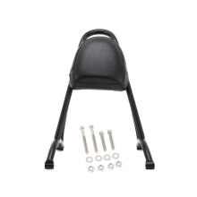 Motorcycle backrest Black Rear Passenger Sissy Bar Motorcycle Backrest Cushion Pad For For Sportster XL883 1200 X48 2004